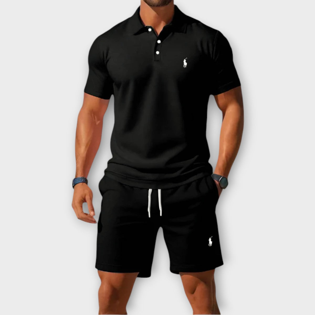 Blaine RL™ | Casual Cotton Piqué Polo and Shorts Set