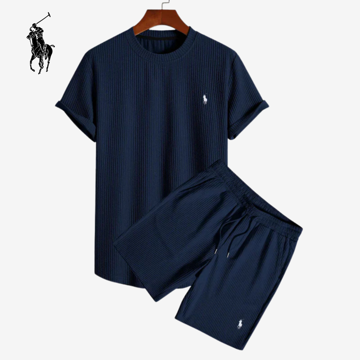 Larell RL™ | Casual Ribbed Knit Set in Stretch Cotton