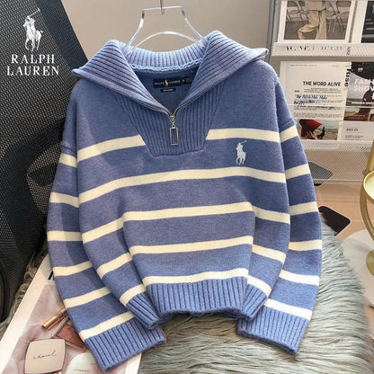 RL – Striped Zip-Neck Jumper – Special Offer