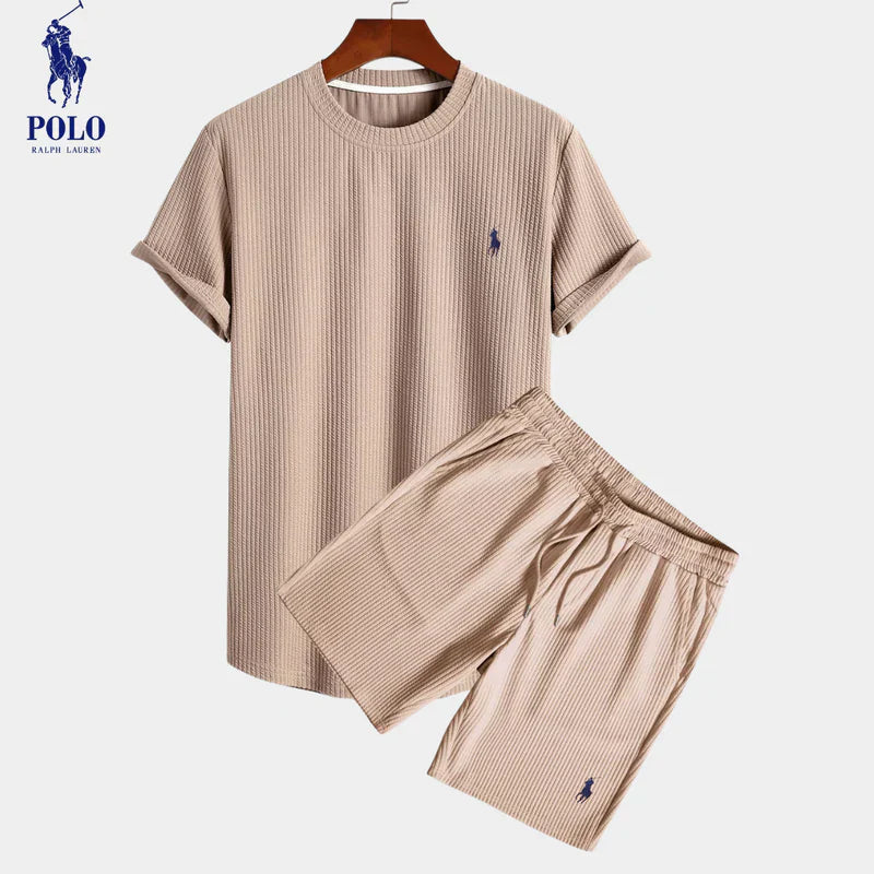 Larell RL™ | Casual Ribbed Knit Set in Stretch Cotton
