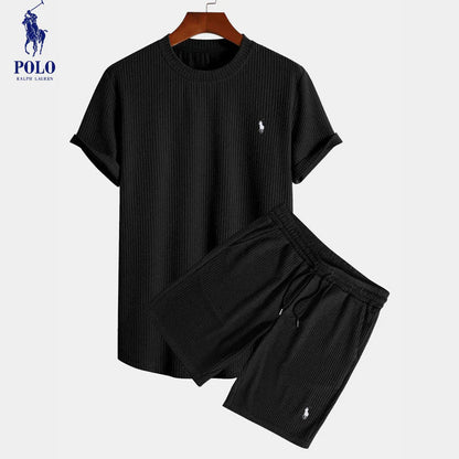 Larell RL™ | Casual Ribbed Knit Set in Stretch Cotton