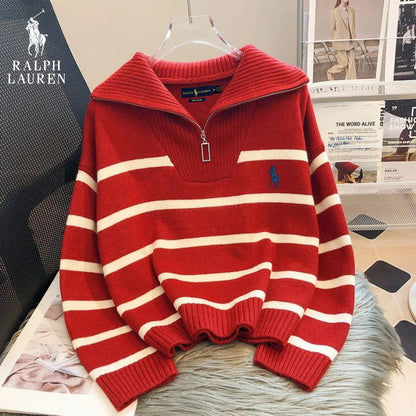 RL – Striped Zip-Neck Jumper – Special Offer