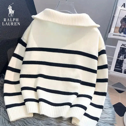 RL – Striped Zip-Neck Jumper – Special Offer