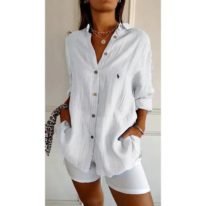 Sophia RL™ | Classic Women’s Blouse with Soft Collar and Buttons