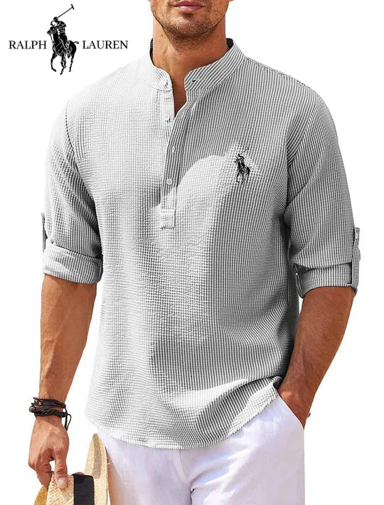 Henlor RL™ | Classic Long-Sleeve Henley Shirt