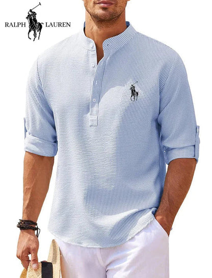 Henlor RL™ | Classic Long-Sleeve Henley Shirt