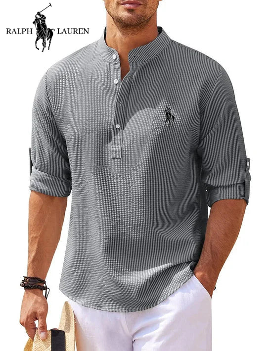 Henlor RL™ | Classic Long-Sleeve Henley Shirt