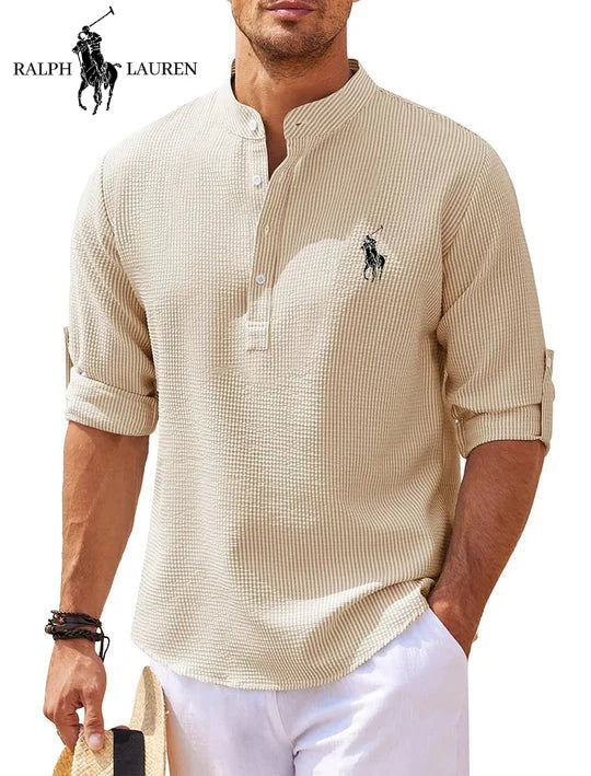 Henlor RL™ | Classic Long-Sleeve Henley Shirt