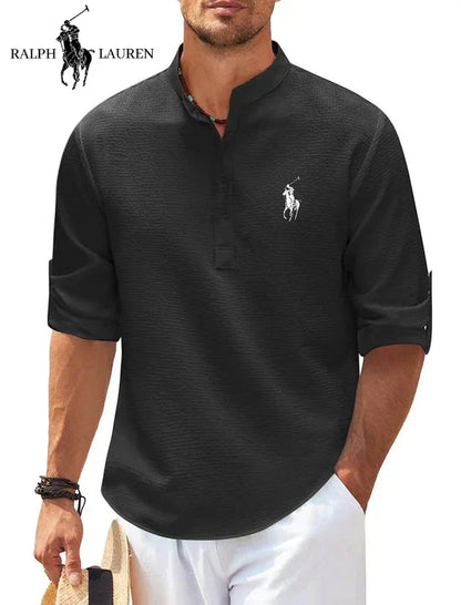 Henlor RL™ | Classic Long-Sleeve Henley Shirt