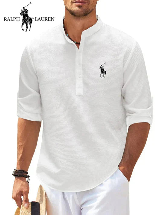 Henlor RL™ | Classic Long-Sleeve Henley Shirt