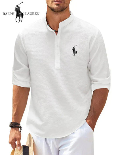 Henlor RL™ | Classic Long-Sleeve Henley Shirt