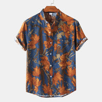 Floral Blue-Orange