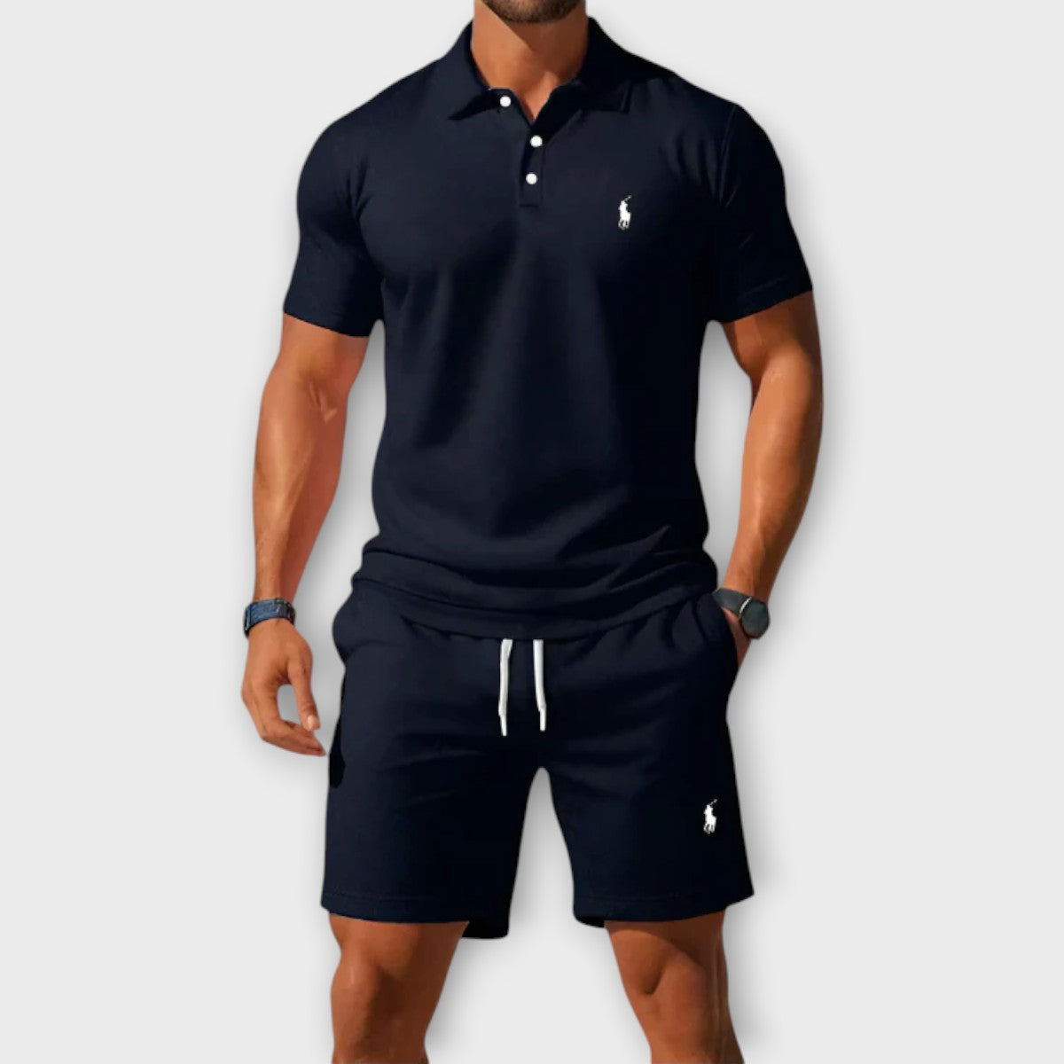 Blaine RL™ | Casual Cotton Piqué Polo and Shorts Set