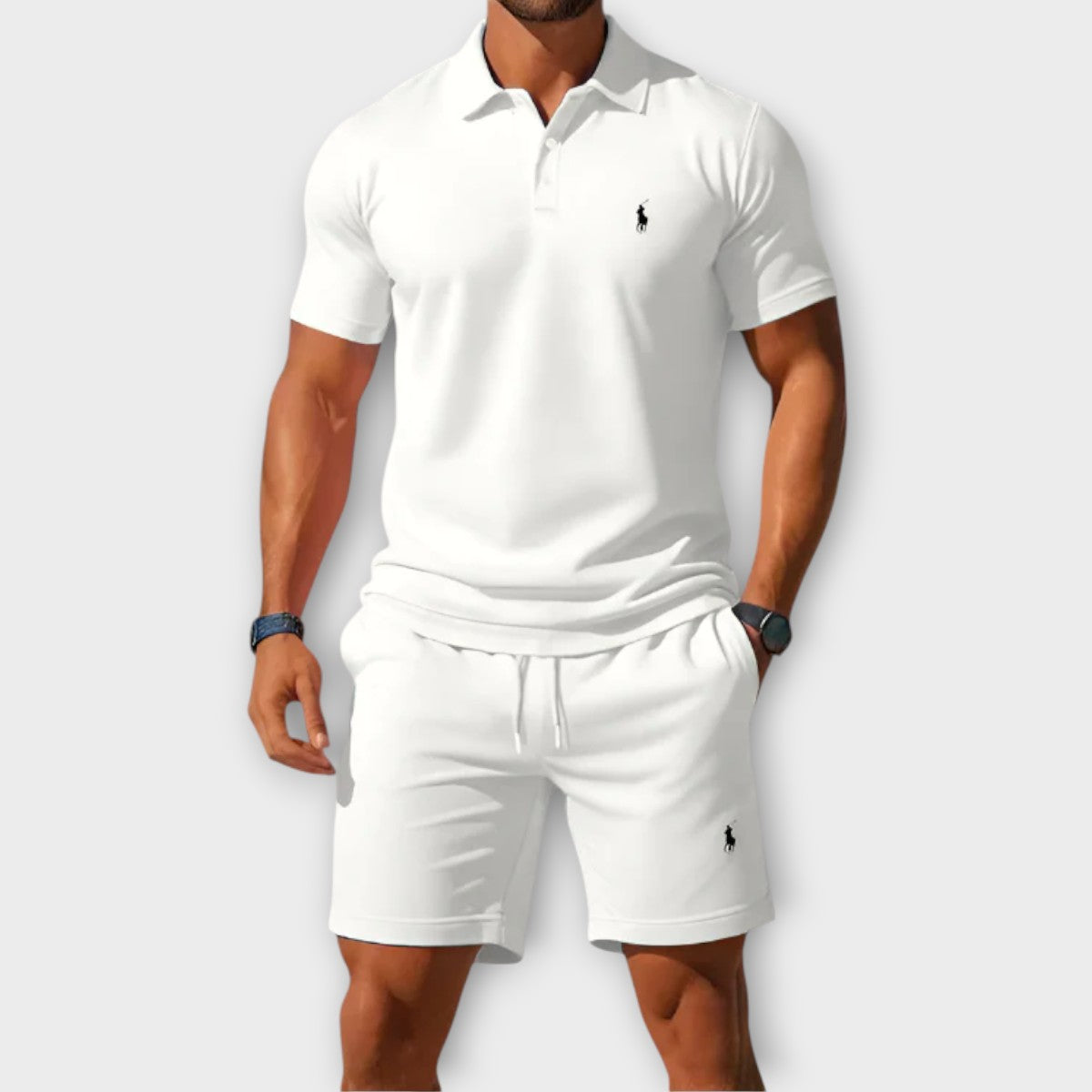 Blaine RL™ | Casual Cotton Piqué Polo and Shorts Set