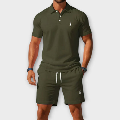 Blaine RL™ | Casual Cotton Piqué Polo and Shorts Set