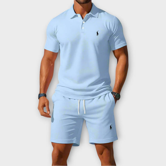 Blaine RL™ | Casual Cotton Piqué Polo and Shorts Set